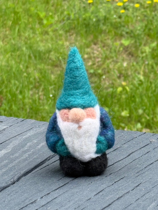 Needle felted gnome