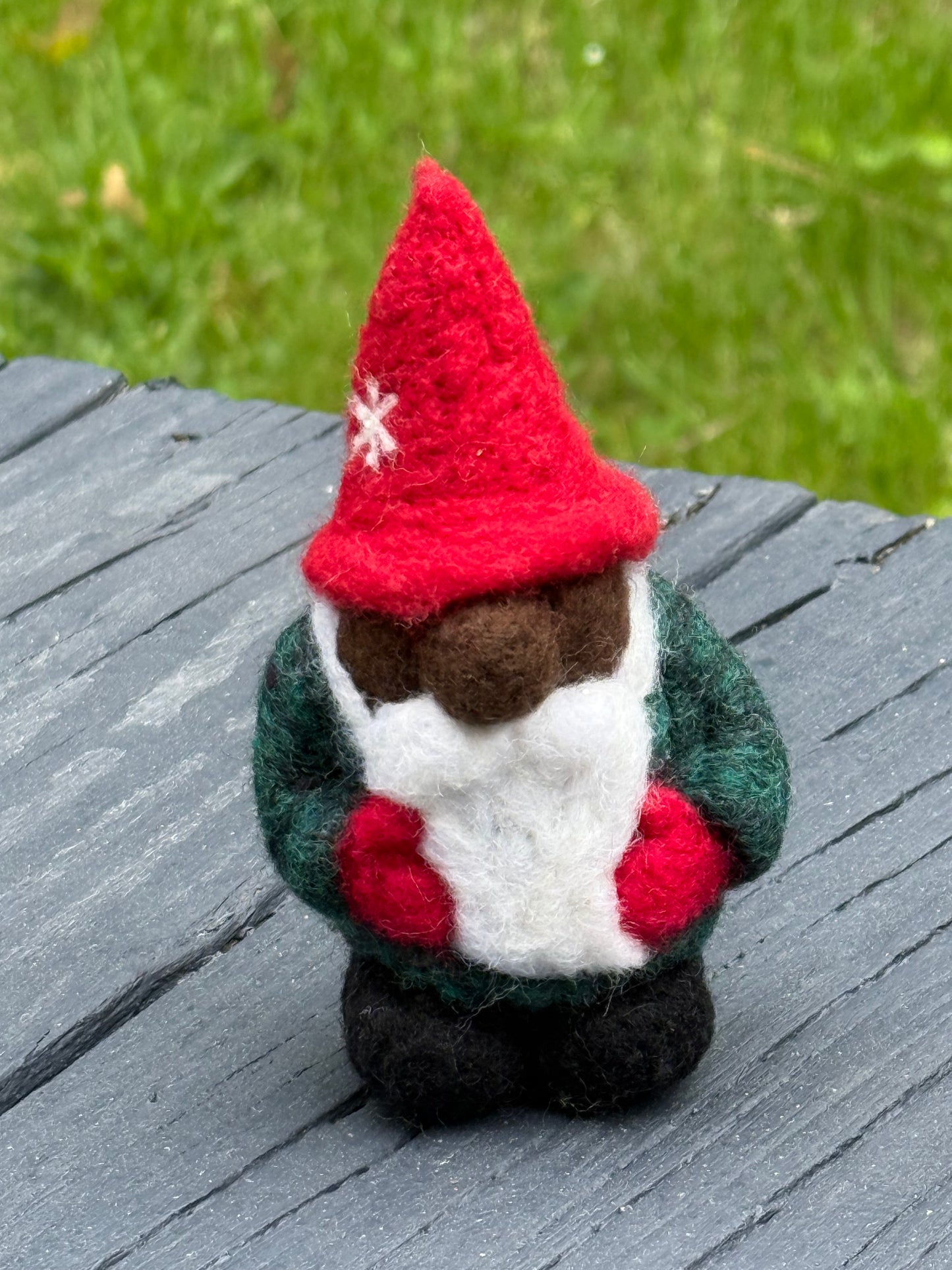 Needle felted gnome