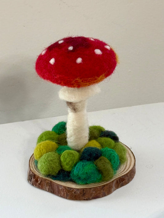 Needle felted mushroom
